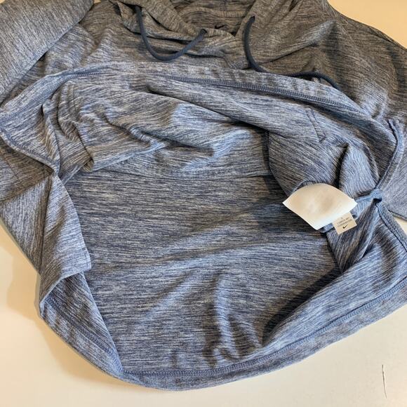 Nike Sweatshirt Womens S Small Shark Dri Fit Lightweight Cropped Spacedye Hoodie - Picture 11 of 13